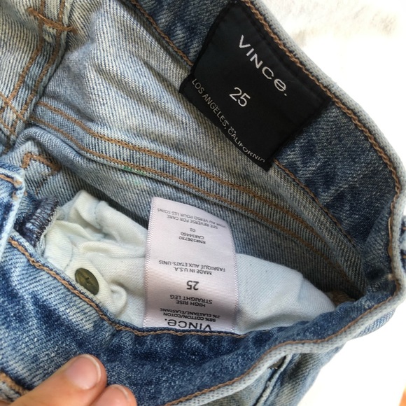 Vince High Rise Straight Leg Women’s Jeans Size 25 - Picture 5 of 5
